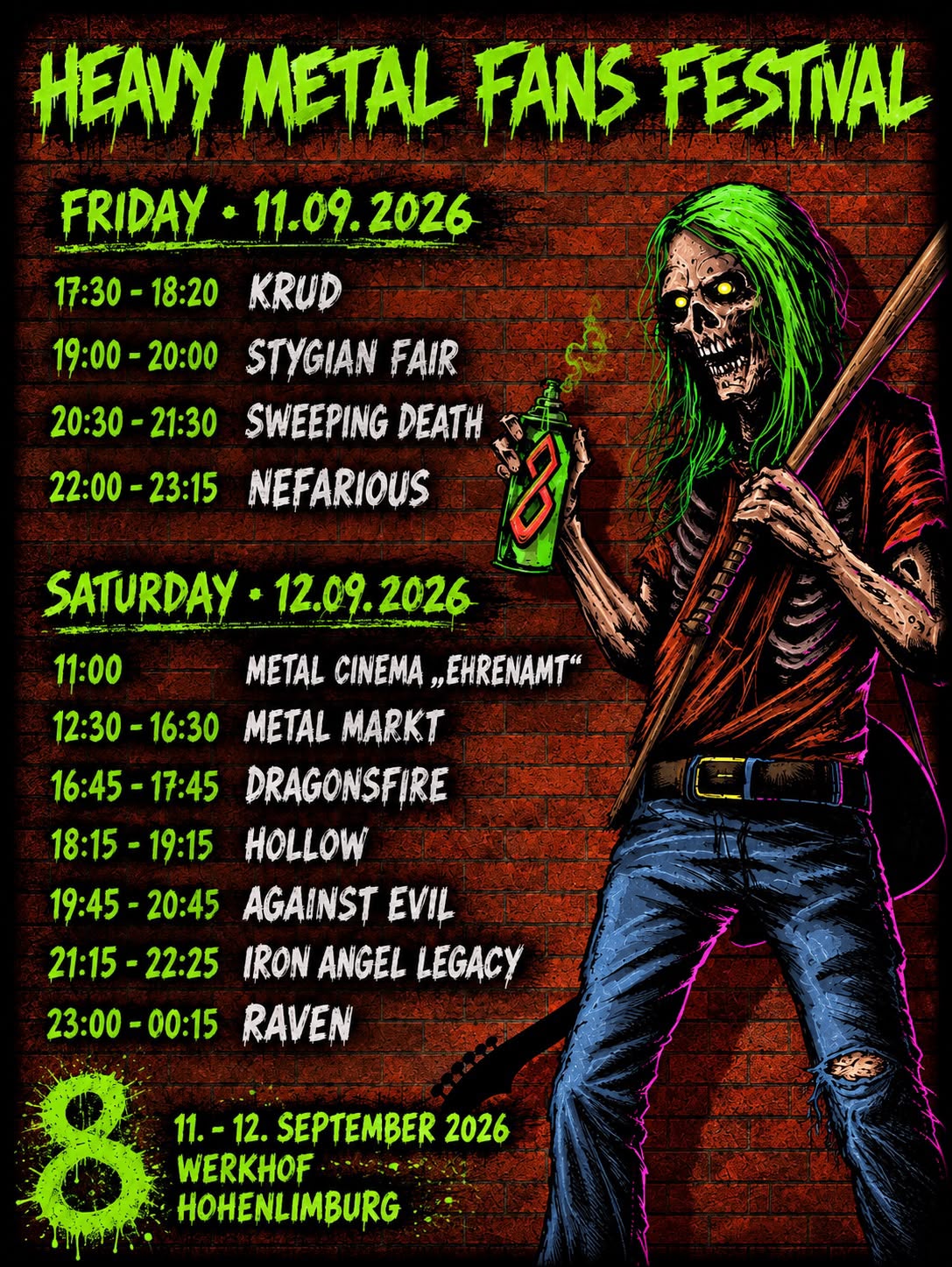 Komplettes Line-Up & Running Order